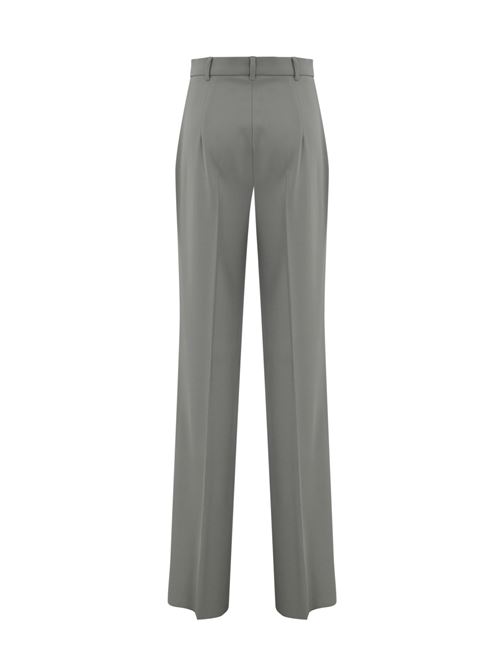 Pantalone Quasar in crepe satin di lana Grigio acciaio MAX MARA STUDIO | 2516131081600042